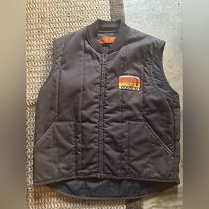 🔥 Vintage 80’s Metro Bus/Rail Lined Vest Embroidered Patch XL 🔥